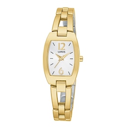 Lorus Heritage Ladies' White Dial Gold-Tone Stainless Steel Bracelet Watch