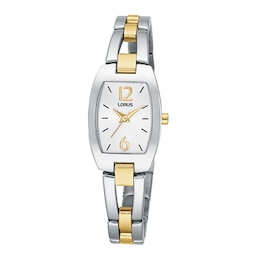 Lorus Heritage Ladies' White Dial Two-Tone Stainless Steel Bracelet Watch