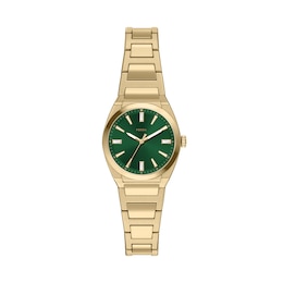Fossil Everett Women's Green Dial Gold Tone Stainless Steel Bracelet Watch