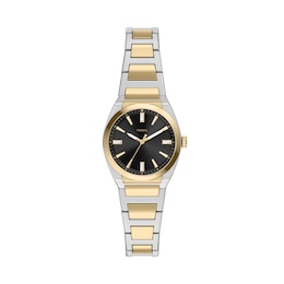 Fossil Everett Women's Black Dial Two-Tone Stainless Steel Bracelet Watch