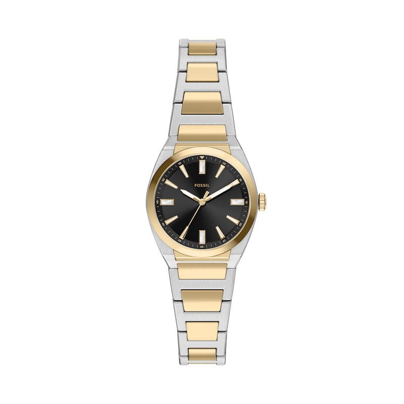 Main Image 1 of Fossil Everett Women's Black Dial Two-Tone Stainless Steel Bracelet Watch