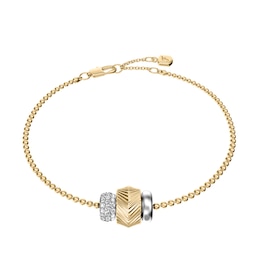 Fossil Women's Harlow Rondelles Two-Tone Stainless Steel Station Bracelet