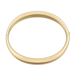 Fossil Women's Ellis Domed Collection Gold Tone Stainless Steel Bangle
