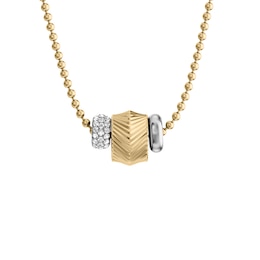 Fossil Women's Harlow Rondelles Two-Tone Stainless Steel Station Necklace