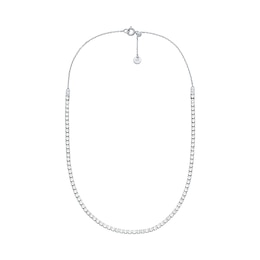 Michael Kors Women's Silver Tone Tennis Necklace
