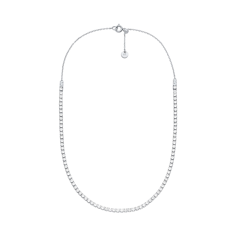 Main Image 1 of Michael Kors Women's Silver Tone Tennis Necklace