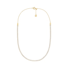 Michael Kors Women's Gold Tone Tennis Necklace