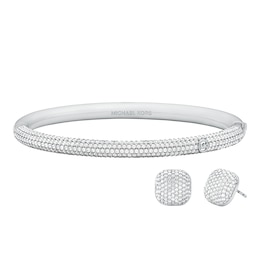 Michael Kors Women's Pavé Bangle and Earring Set