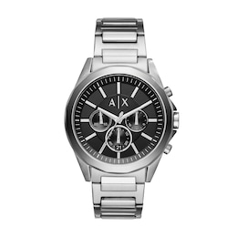 Armani Exchange Men's Chronograph Black Dial Stainless Steel Watch