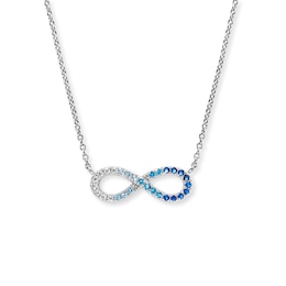 Angel Whisperer Sterling Silver Cubic Zirconia Infinity Pendant