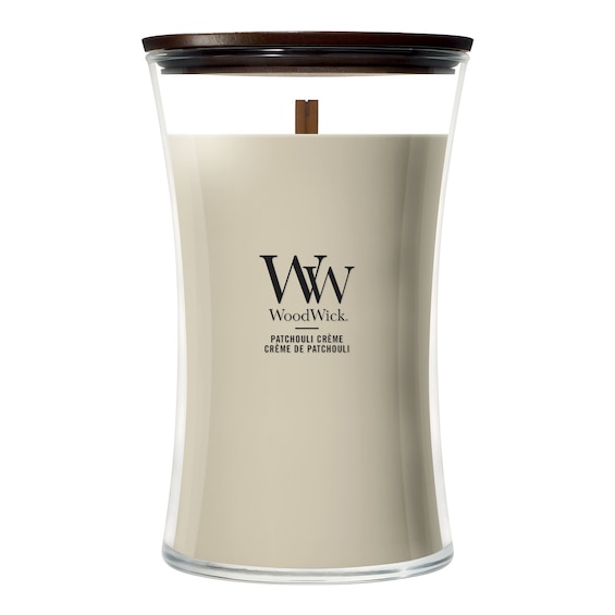 WoodWick Patchouli Crème Large Hourglass Candle