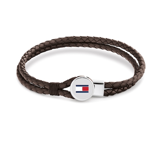 Tommy Hilfiger Men's Brown ’S Braided Leather Bracelet, Sports Direct - Image 9