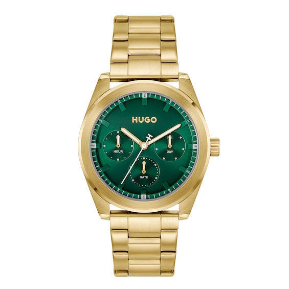 Hugo Men's Gold 50M Bright Sport Tone Bracelet Watch - W45440 1530425 - Image 4