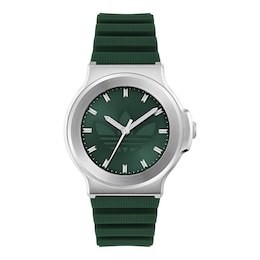 adidas Originals Expression Three Green Dial Green Silicone Strap Watch