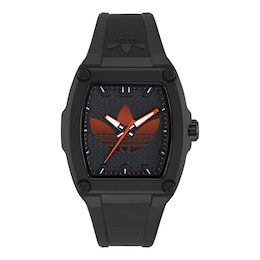 adidas Originals City Tech Five Black Dial Black Resin Strap Watch