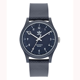 adidas Originals Project One Navy Dial Navy Resin Strap Watch