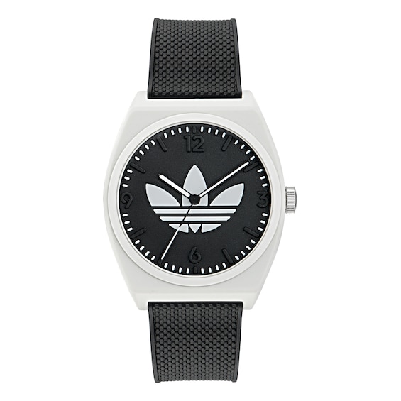adidas Originals Project Two Black Dial Black Resin Strap Watch