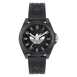 adidas Originals Project Four Black Dial Black Resin Strap Watch