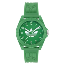 adidas Originals Project Four Green Dial Green Resin Strap Watch