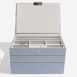 Stackers Classic Jewellery Box, Set of 3 – Dusky Blue