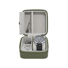 Stackers Watch & Jewellery Box – Green Canvas