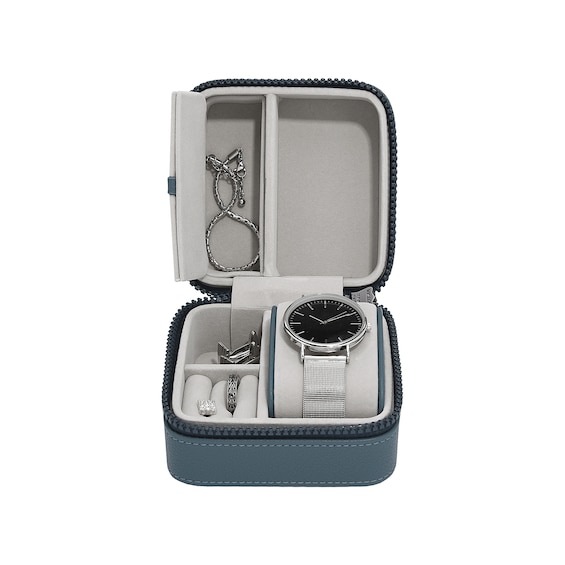 Stackers Watch & Jewellery Box – Blue Canvas