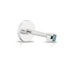 Thumbnail Image 1 of 9ct White Gold Treated Blue Diamond Single Stud Earring