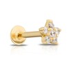 Thumbnail Image 0 of 9ct Yellow Gold Cubic Zirconia Flower Cartilage Earring
