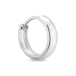 9ct White Gold Single Huggie Hoop Earring
