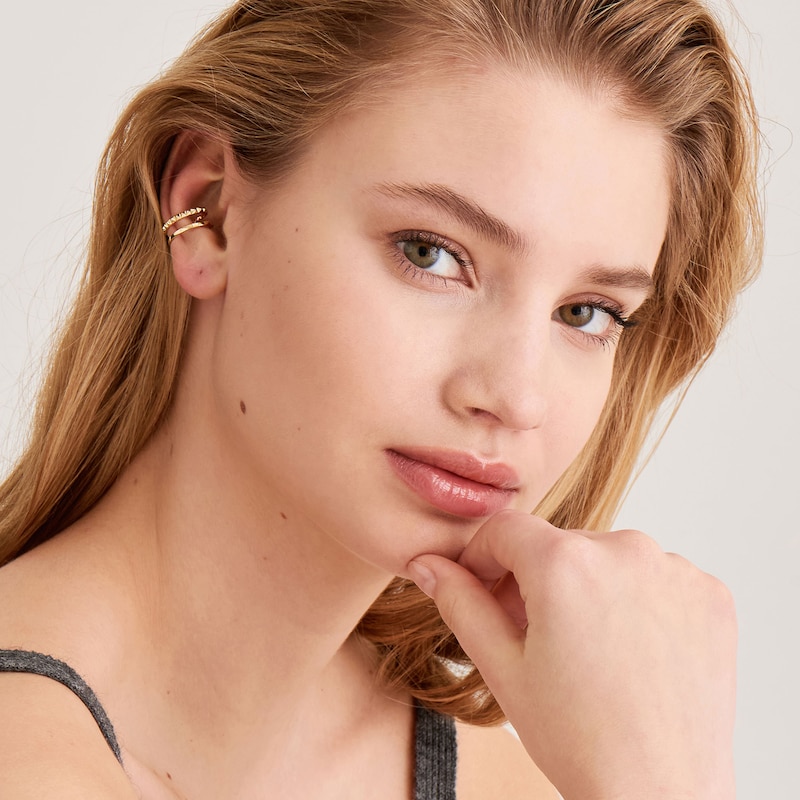 Main Image 2 of Ania Haie 14ct Yellow Gold Plated Spike Ear Cuff