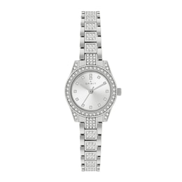 Spirit Women's Stone Set Silver Tone Sunray Dial & Stone Accented Bracelet Watch