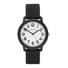 Sekonda Nova Women's White Dial Black Silicone Strap Watch