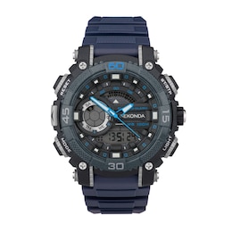 Sekonda Malvern Men's Analogue-Digital Blue Dial Blue Plastic Strap Watch
