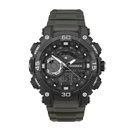 Sekonda Malvern Men's Analogue-Digital Blue Dial Grey Plastic Strap Watch