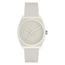 adidas Originals Project Two White Dial White Resin Strap Watch