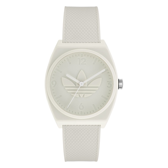 adidas Originals Project Two White Dial White Resin Strap Watch