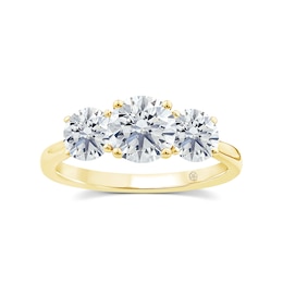 Harriet 14ct Yellow Gold Round Trilogy 2ct Lab Grown Diamond Ring