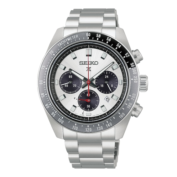Seiko Prospex Speedtimer Solar Chronograph Silver-Tone Dial & Silver-Tone Stainless Steel Bracelet Watch