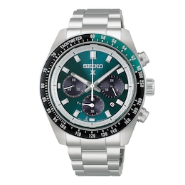 Seiko Prospex Speedtimer Solar Chronograph Green Dial & Silver-Tone Stainless Steel Bracelet Watch