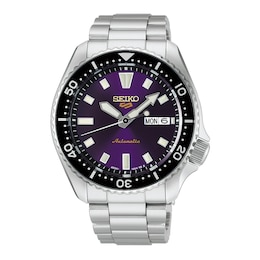 Seiko 145th Anniversary  Limited Edition Seiko 5 Sports SKX Edo Purple Dial Bracelet Watch