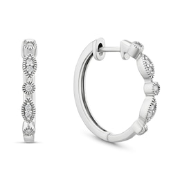Sterling Silver Diamond Set Diamond Drop Earrings