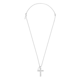Police Gothic Bind Men's Stainless Steel Crystal Cross Necklace