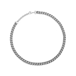 Police Centurion Men's Stainless Steel & Gunmetal Curb Chain Necklace