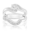 Thumbnail Image 1 of Engagement Ring Perfect Fit Argentium Silver 0.15ct Total Diamond Bridal Set