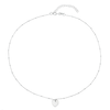 Thumbnail Image 2 of Sterling Silver Heart Disc Fancy Chain Engravable Necklet