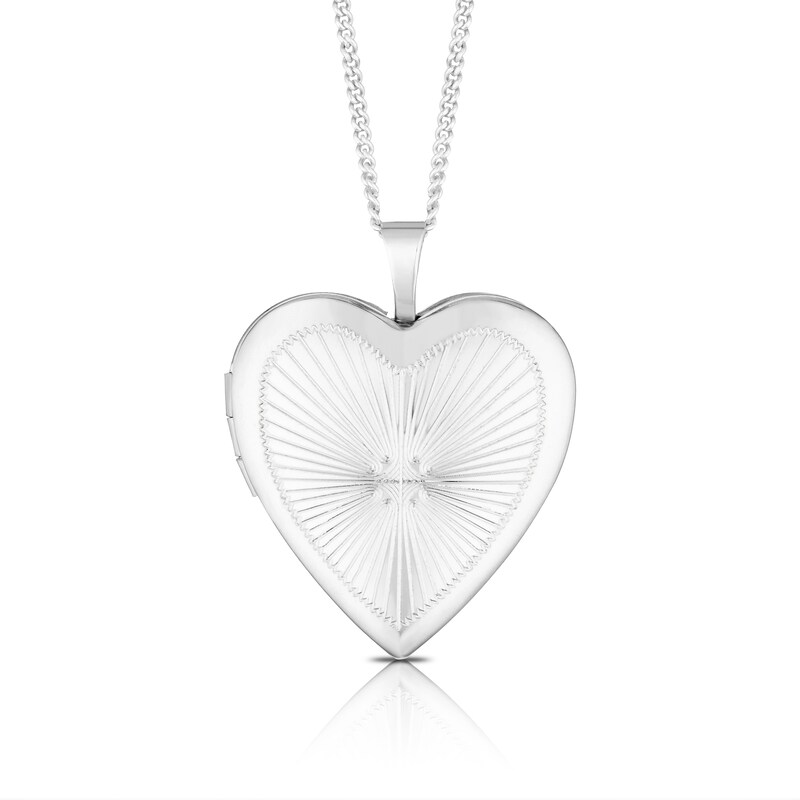 Sterling Silver Heart Shaped Engravable Locket