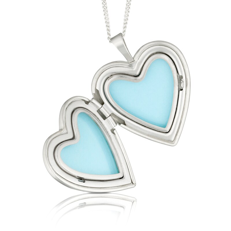 Sterling Silver Heart Shaped Engravable Locket