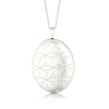 Thumbnail Image 0 of Sterling Silver Oval Floral Pattern Engravable Locket