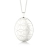 Thumbnail Image 1 of Sterling Silver Oval Floral Pattern Engravable Locket