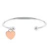 Thumbnail Image 0 of Sterling Silver Heart Tag Engravable Bangle